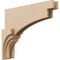 Ekena Millwork 4"W x 4"D x 8"H Wide Rockford Rough Cedar Woodgrain TimberThane Corbel, Primed Tan CORUR04X04X08ROCRCPR - alternate 1